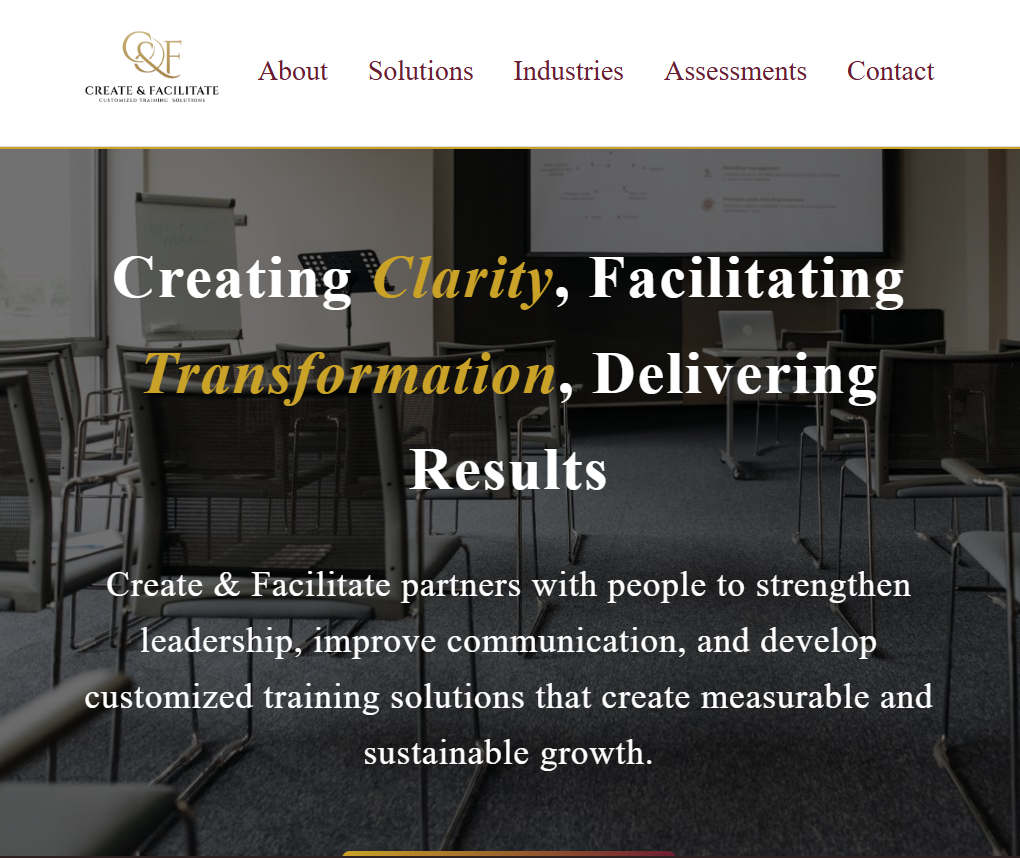 Create & Facilitate Homepage